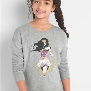 GAP DC Wonder Woman Super Hero Embellished Sequin Sweatshirt